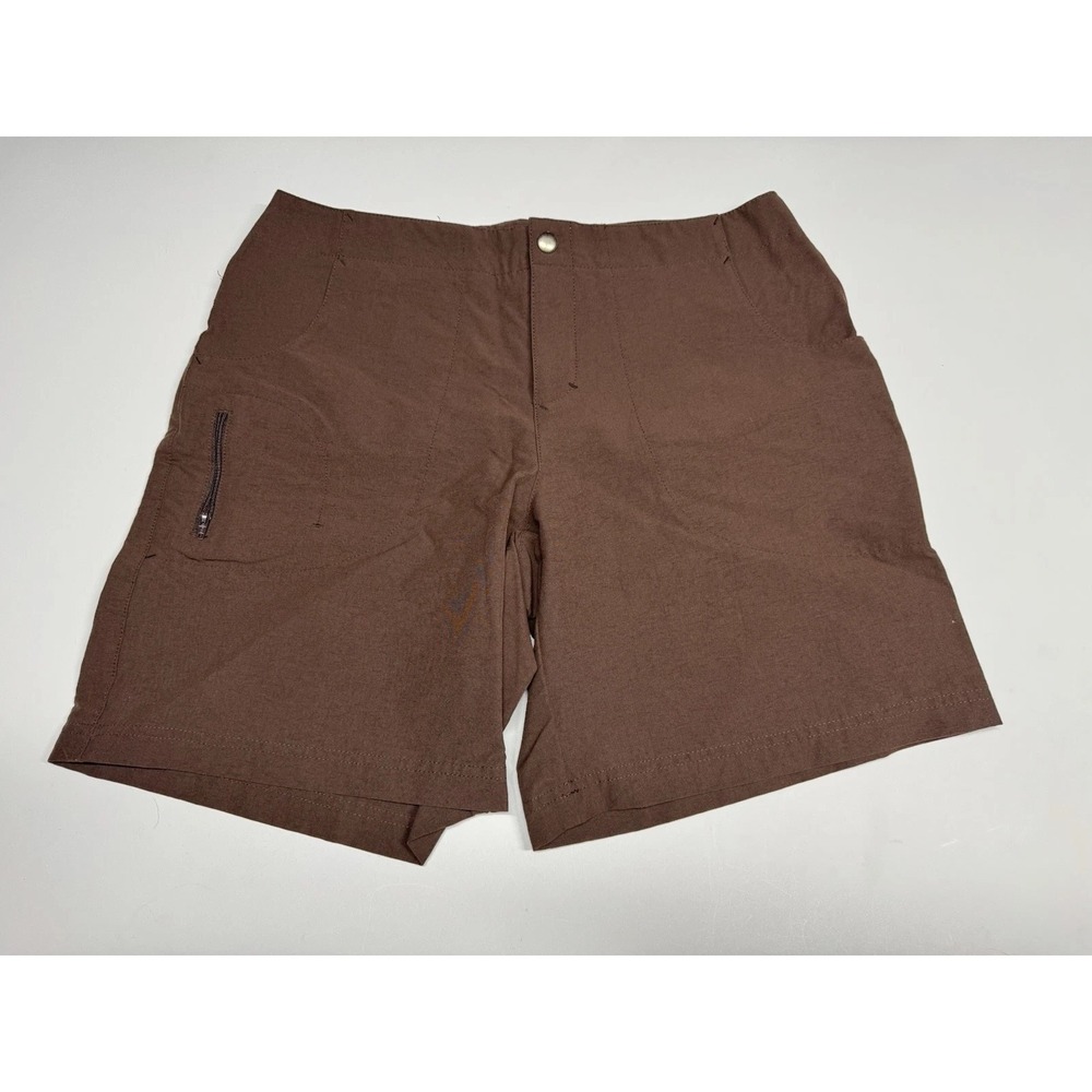 Title Nine Shorts Womens Size 8 Brown Chino Hiking Outdoors Nylon